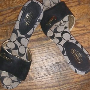 Authentic Coach heeled sandals
